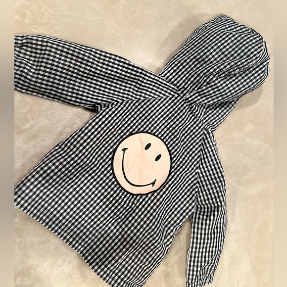 Zara Other - Zara Smiley Happy Collection, Size 9 - 12 Months, Checked Hooded Rain Jacket
